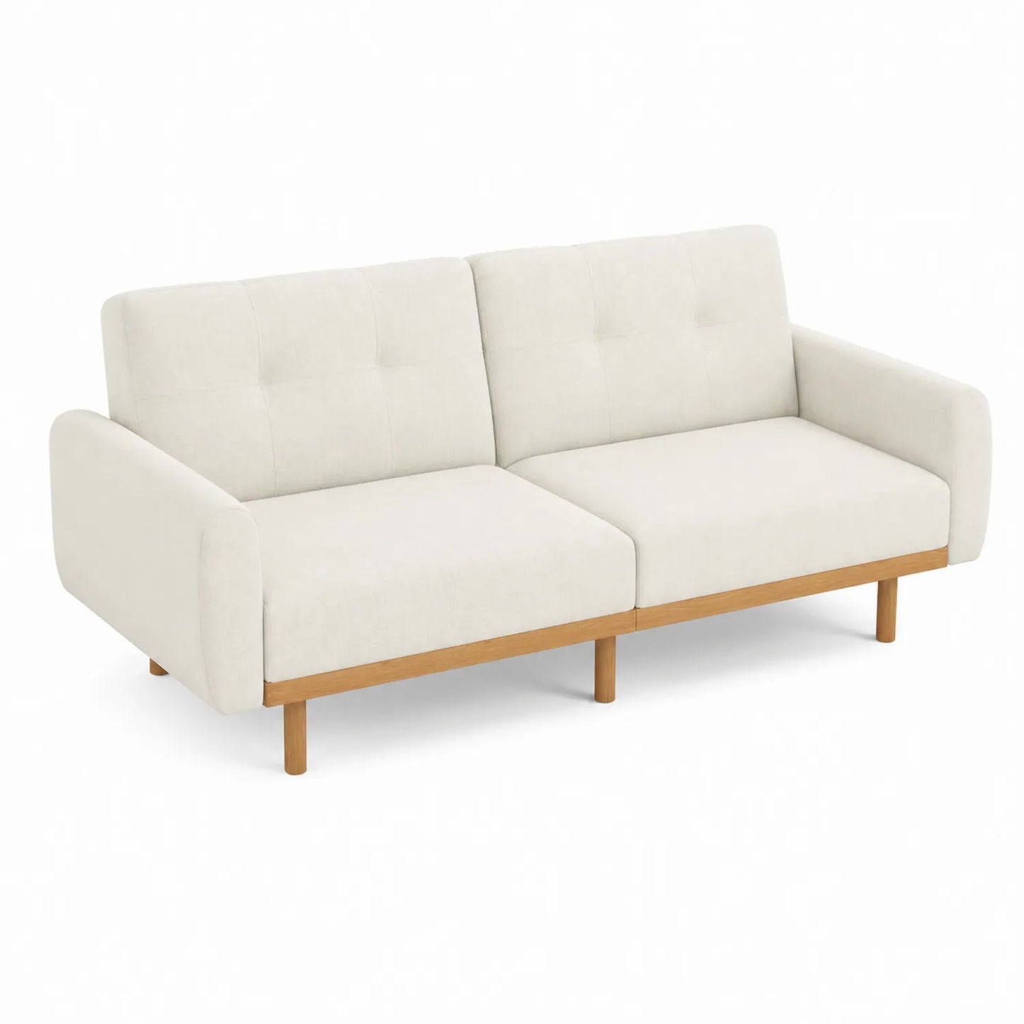 Canapé convertible en tissu 3 places cadre bois 210 cm