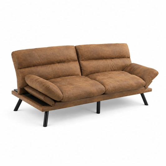 Canapé convertible en cuir synthétique